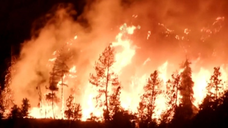 Wildfire in Yellowknife, Canada