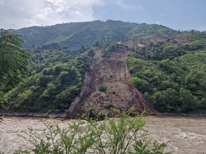 Landslide in Muzaffarabad, Kashmir